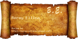 Berey Ellina névjegykártya